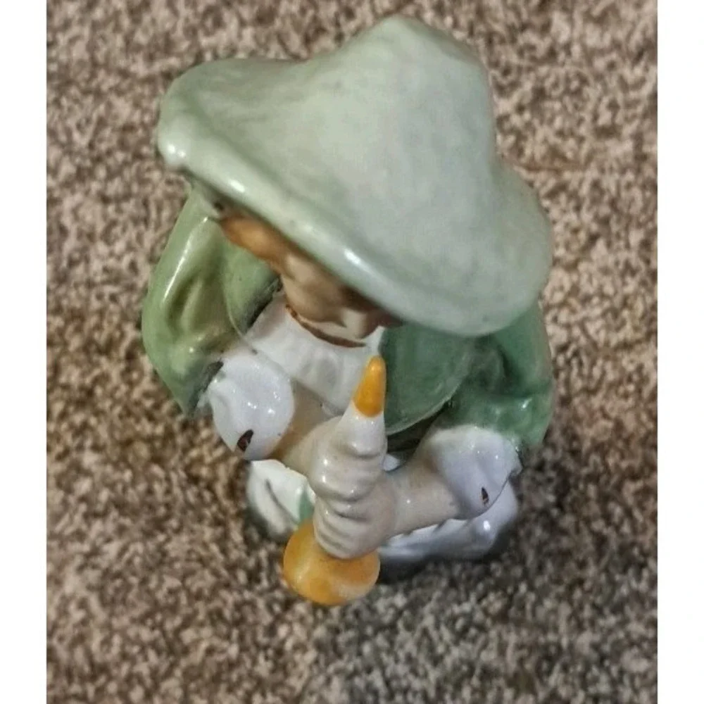 Vintage Japanese Porcelain Figurine of Little Boy Blue, Pastel‎ Colors 8.5